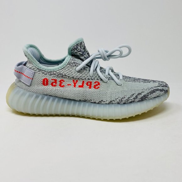Adidas Mens Yeezy Boost 350 V2 Blue Tint Gray Lace Up Running Shoes Size 6.5 NIB